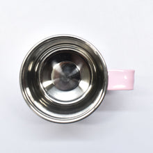 Load image into Gallery viewer, Hand painted floral design stainless steel mug in pink