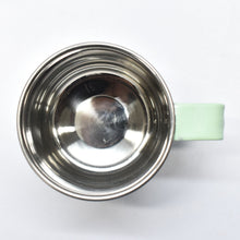 Load image into Gallery viewer, Hand painted floral design stainless steel mug in green