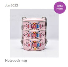 Load image into Gallery viewer, Jaipur - Hand Painted Stainless Steel 3 Tier Tiffin - Candy Pink