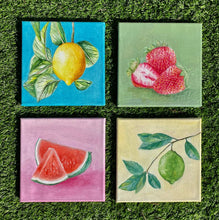 Load image into Gallery viewer, Hand painted wall art on Canvas - watermelon sugar