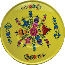 Load image into Gallery viewer, Hand painted floral design stainless steel  storage tin in yellow