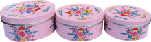 Load image into Gallery viewer, Jaipur - Hand Painted Stainless Steel Large Deep Storage Tin  - Candy Pink