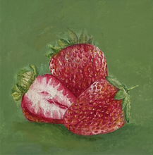 Load image into Gallery viewer, Hand painted wall art on Canvas - sweet strawberry