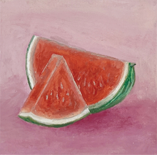Load image into Gallery viewer, Hand painted wall art on Canvas - watermelon sugar