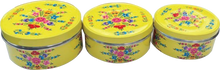 Load image into Gallery viewer, Jaipur - Hand Painted Stainless Steel Large Deep Storage Tin  - Sunshine Yellow