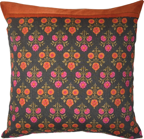 Colourful handmade cushion covers made from vintage recycled saris.