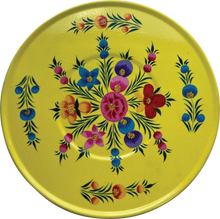 Load image into Gallery viewer, Hand painted floral design stainless steel  storage tin in yellow
