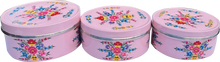 Load image into Gallery viewer, Jaipur - Hand Painted Stainless Steel Large Deep Storage Tin  - Candy Pink
